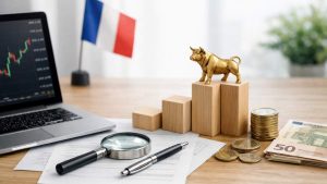 Investisseur consultant des graphiques boursiers pour choisir ses investissements en actions.