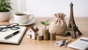 Débutant consultant un guide financier pour comprendre les bases des investissements.