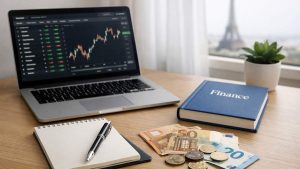 Débutant consultant des graphiques pour apprendre comment investir en bourse.